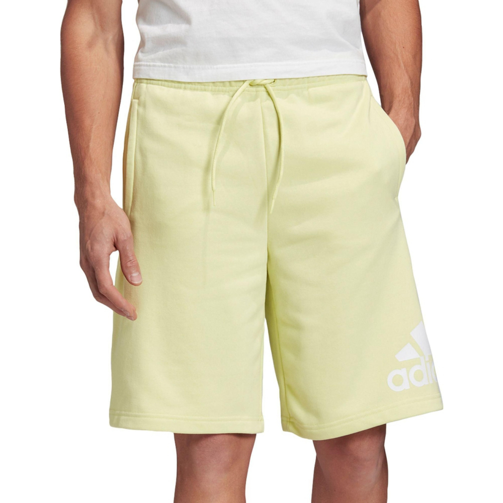 Adidas Men's Must Haves Badge of Sport French Terry Shorts, Small, Yellow
